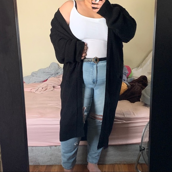 ASOS Curve Sweaters - Oversized black cardigan